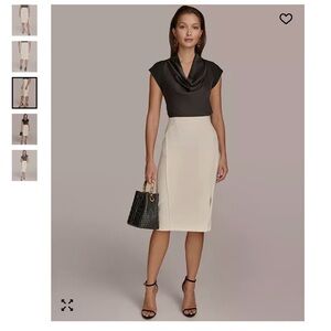 NEW Donna Karan White Pencil Skirt NEW